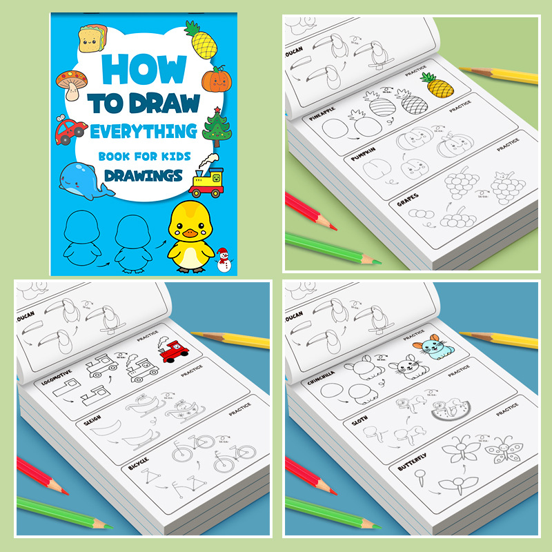 Livro de desenho passo a passo - Kids Education Steps avaliação e preço