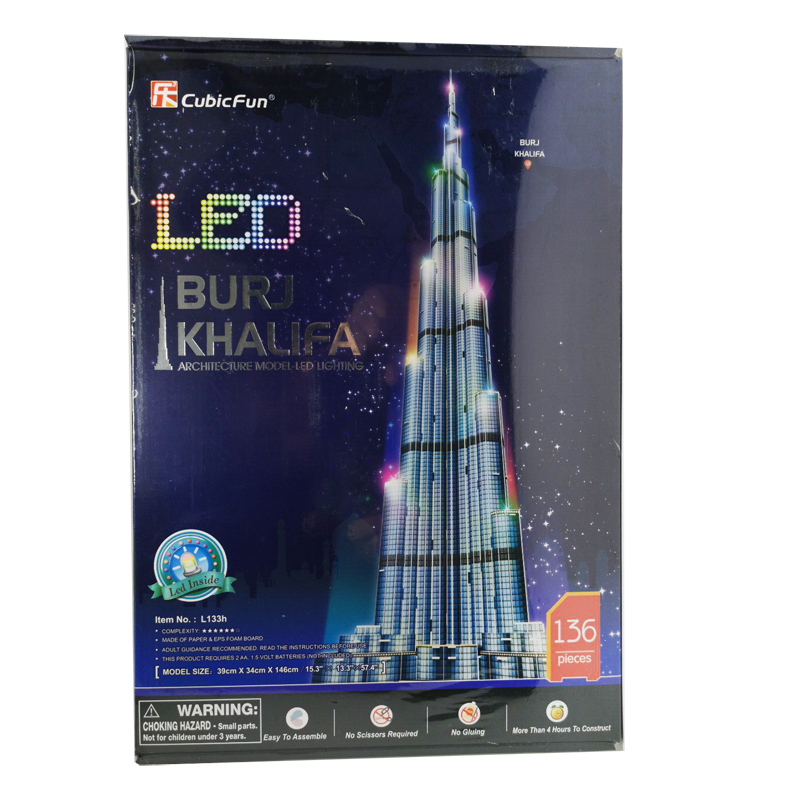 Puzzles 3D da Torre Burj Khali - Kids Education Dubai avaliação e preço