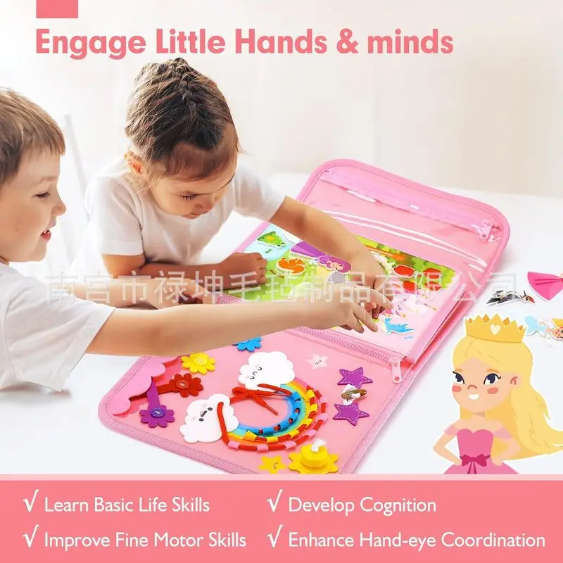 Princess Montessori Felt Busy  - Kids Education Learning avaliação e preço